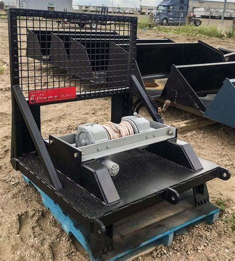 skid steer recovery winch attachment